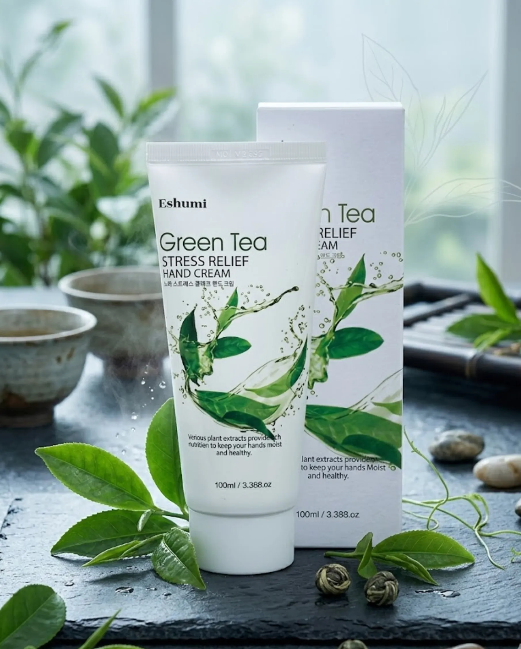 Eshumi Green Tea Stress Relief Hand Cream,100ml /Гарын тос/DO - 1