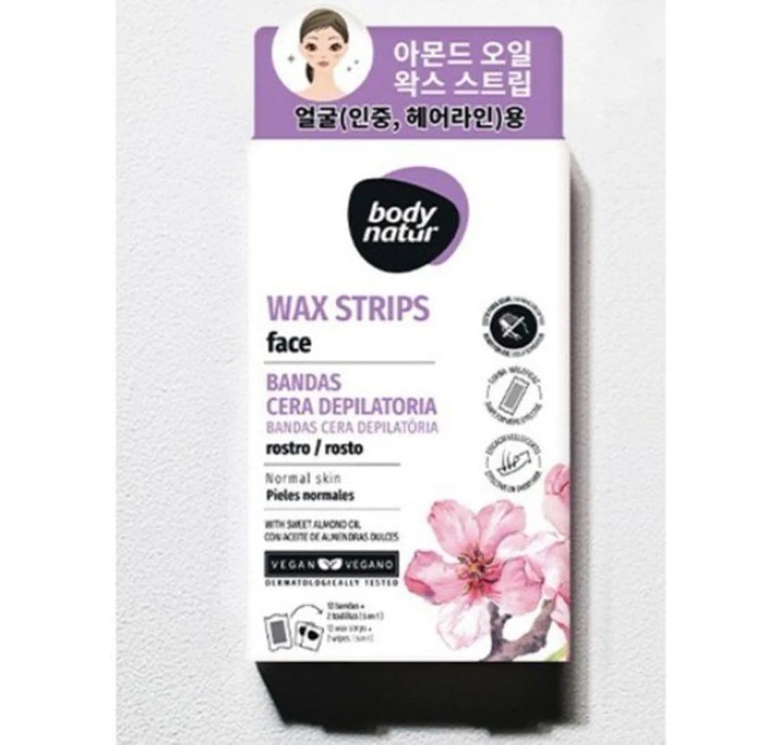 Body Natur Sweet Almond Oil Wax Strip Face, 12p /Нүүрний илүүдэл үсний вакс/ - 3
